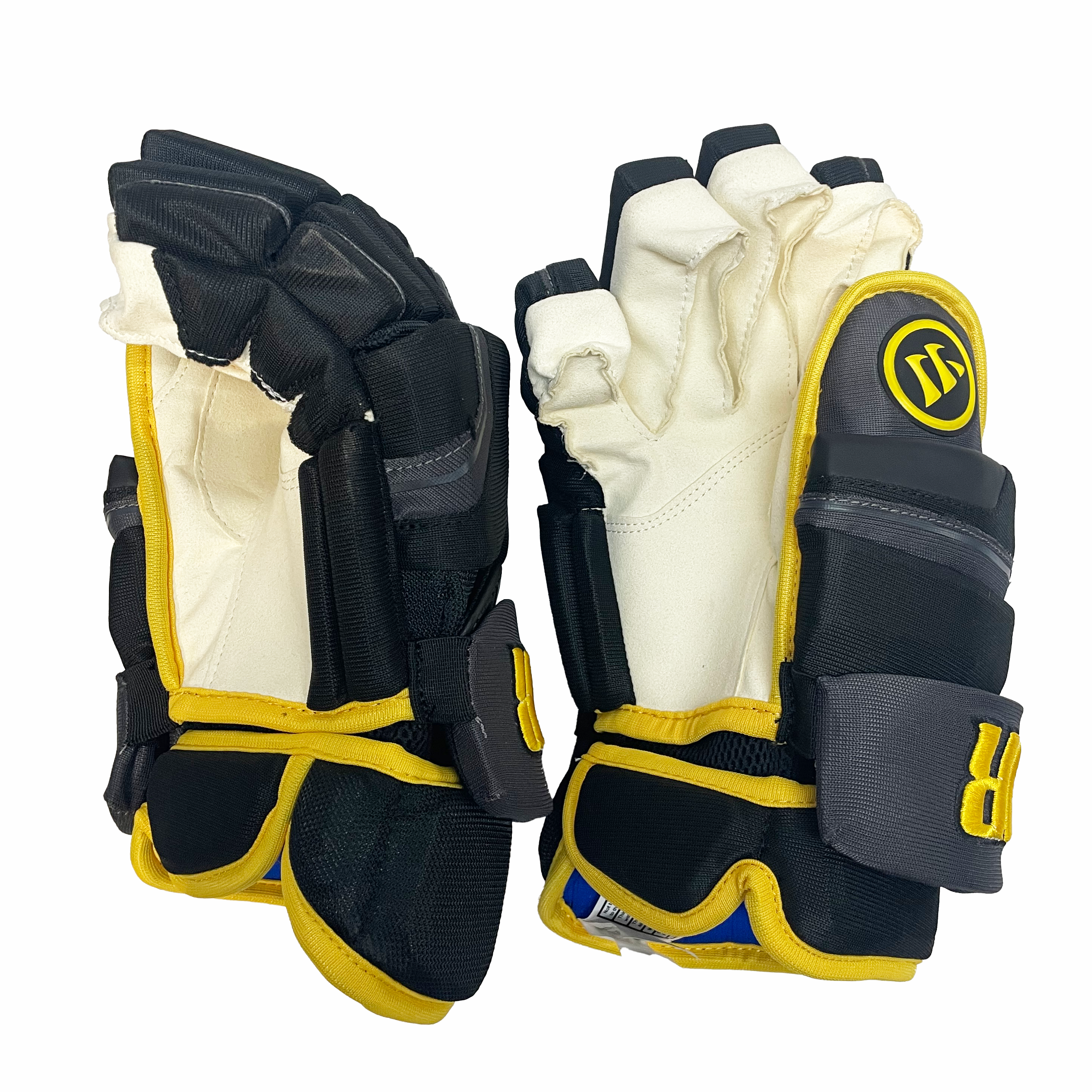 Warrior Covert - Gant ECHL Pro Stock (noir/gris/jaune)